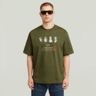 Picture of G-STAR MEN'S ARTIFACTS BOXY T-SHIRT IN GREEN 1