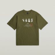 Picture of G-STAR MEN'S ARTIFACTS BOXY T-SHIRT IN GREEN 6