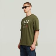 Picture of G-STAR MEN'S ARTIFACTS BOXY T-SHIRT IN GREEN 3