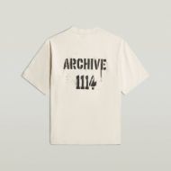 Picture of G-STAR MEN'S SPRAYED 89 BACK GR BOXY T-SHIRT IN WHITE 6