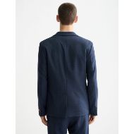 Picture of SCOTCH&SODA MEN'S YARN-DYED NOTCH LAPEL REGULAR FIT BLAZER IN NAVY 5
