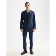 Picture of SCOTCH&SODA MEN'S YARN-DYED NOTCH LAPEL REGULAR FIT BLAZER IN NAVY 7