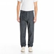 Снимка на REPLAY МЪЖКИ 10 OZ HERRINGBONE COTTON/VISCOSE DENIM В ТЪМНОСИНЬО 1