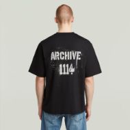 Picture of G-STAR MEN'S SPRAYED 89 BACK GR BOXY T-SHIRT IN BLACK 2