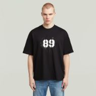 Picture of G-STAR MEN'S SPRAYED 89 BACK GR BOXY T-SHIRT IN BLACK 1