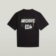 Picture of G-STAR MEN'S SPRAYED 89 BACK GR BOXY T-SHIRT IN BLACK 7