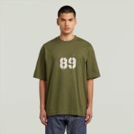 Picture of G-STAR MEN'S SPRAYED 89 BACK GR BOXY T-SHIRT IN GREEN 1