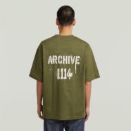 Picture of G-STAR MEN'S SPRAYED 89 BACK GR BOXY T-SHIRT IN GREEN 2