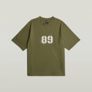 Picture of G-STAR MEN'S SPRAYED 89 BACK GR BOXY T-SHIRT IN GREEN 6