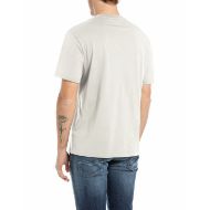Picture of REPLAY MEN'S RELAXED-FIT T-SHIRT WITH PRINT IN CLOUD 2