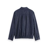 Снимка на SCOTCH&SODA MEN'S COTTON LINEN ZIP-THROUGH TWILL BLOUSON IN NAVY 2