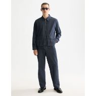 Снимка на SCOTCH&SODA MEN'S COTTON LINEN ZIP-THROUGH TWILL BLOUSON IN NAVY 7