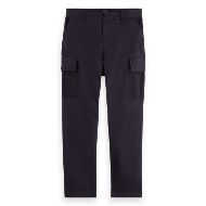 Picture of SCOTCH&SODA MEN'S HARPER- GARMENT-DYED COTTON BLEND LOOSE TAPERED CARGO IN NAVY 1
