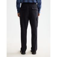 Picture of SCOTCH&SODA MEN'S HARPER- GARMENT-DYED COTTON BLEND LOOSE TAPERED CARGO IN NAVY 5