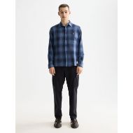 Picture of SCOTCH&SODA MEN'S HARPER- GARMENT-DYED COTTON BLEND LOOSE TAPERED CARGO IN NAVY 7
