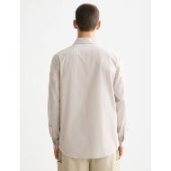 Picture of SCOTCH&SODA MEN'S MICRO-CHECK POPLIN SHIRT IN MEDIUM BEIGE 5