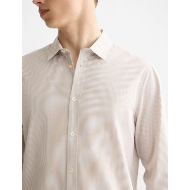 Picture of SCOTCH&SODA MEN'S MICRO-CHECK POPLIN SHIRT IN MEDIUM BEIGE 6