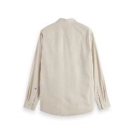 Picture of SCOTCH&SODA MEN'S MICRO-CHECK POPLIN SHIRT IN MEDIUM BEIGE 2