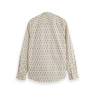 Picture of SCOTCH&SODA MEN'S MICRO AOP SLIM FIT SHIRT IN PIXEL DIAMOND EGGNOG 2