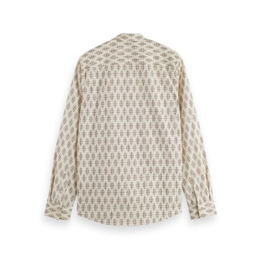 Show details for SCOTCH&SODA MEN'S MICRO AOP SLIM FIT SHIRT IN PIXEL DIAMOND EGGNOG 2 - FanPoint Picture of SCOTCH&SODA MEN'S MICRO AOP SLIM FIT SHIRT IN PIXEL DIAMOND EGGNOG 2