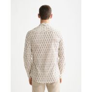 Picture of SCOTCH&SODA MEN'S MICRO AOP SLIM FIT SHIRT IN PIXEL DIAMOND EGGNOG 5