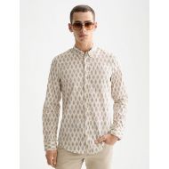 Picture of SCOTCH&SODA MEN'S MICRO AOP SLIM FIT SHIRT IN PIXEL DIAMOND EGGNOG 4