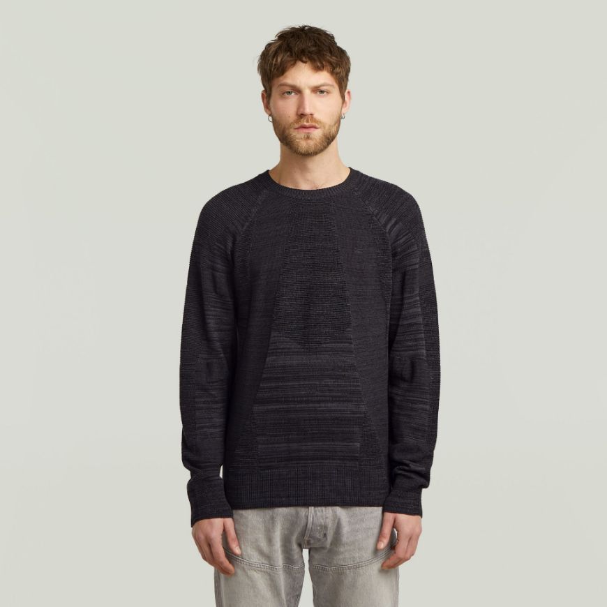 Picture of G-STAR MEN'S 3D BIKER R KNITTED SWEATER IN GREY