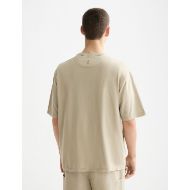 Picture of SCOTCH&SODA MEN'S 3 CROSSES GARMENT DYE T-SHIRT IN MEDIUM BEIGE 5