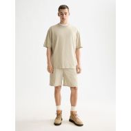 Picture of SCOTCH&SODA MEN'S 3 CROSSES GARMENT DYE T-SHIRT IN MEDIUM BEIGE 7