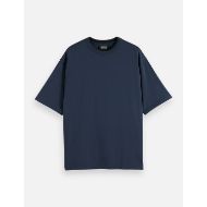 Picture of SCOTCH&SODA MEN'S 3 CROSSES GARMENT DYE T-SHIRT IN NAVY 1