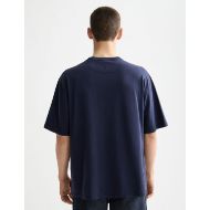 Picture of SCOTCH&SODA MEN'S 3 CROSSES GARMENT DYE T-SHIRT IN NAVY 5