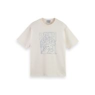 Picture of SCOTCH&SODA MEN'S RELAXED FIT SCOTCH & SODA LOGO T-SHIRT IN LIGHT BEIGE 1