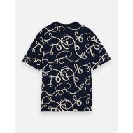 Picture of SCOTCH&SODA MEN'S RELAXED FIT AOP T-SHIRT IN NAVY 2