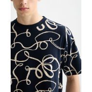 Picture of SCOTCH&SODA MEN'S RELAXED FIT AOP T-SHIRT IN NAVY 6