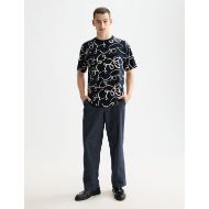 Picture of SCOTCH&SODA MEN'S RELAXED FIT AOP T-SHIRT IN NAVY 7