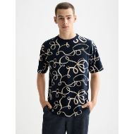 Picture of SCOTCH&SODA MEN'S RELAXED FIT AOP T-SHIRT IN NAVY 4