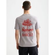 Picture of SCOTCH&SODA MEN'S REGULAR FIT FRONT + BACK AW T-SHIRT IN GREY MELANGE 5