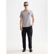 Picture of SCOTCH&SODA MEN'S REGULAR FIT FRONT + BACK AW T-SHIRT IN GREY MELANGE 7