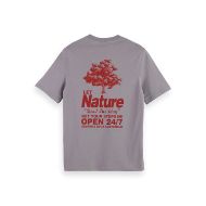 Picture of SCOTCH&SODA MEN'S REGULAR FIT FRONT + BACK AW T-SHIRT IN GREY MELANGE 2