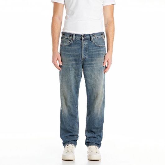 Показвай детайлите за REPLAY МЪЖКИ BWAII RELAXED-FIT ДЕНИМ 12 OZ DEEP INDIGO COTTON DENIM В СИНЬО 1 - FanPoint Снимка на REPLAY МЪЖКИ BWAII RELAXED-FIT ДЕНИМ 12 OZ DEEP INDIGO COTTON DENIM В СИНЬО 1
