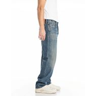 Picture of REPLAY MEN'S BWAII RELAXED-FIT JEANS 12 OZ DEEP INDIGO COTTON DENIM IN MEDIUM BLUE 2