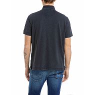 Picture of REPLAY MEN'S REGULAR-FIT PIQUÉ POLO-SHIRT IN DEEP NAVY 2