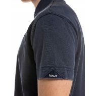 Picture of REPLAY MEN'S REGULAR-FIT PIQUÉ POLO-SHIRT IN DEEP NAVY 3