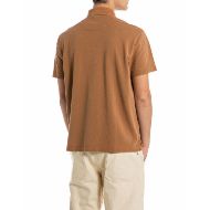 Picture of REPLAY MEN'S REGULAR-FIT PIQUÉ POLO-SHIRT IN BRANDY 2
