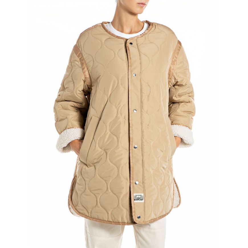 Снимка на REPLAY ДАМСКО ЯКЕ 3 LAYER COATED JACKET В БЕЖОВО