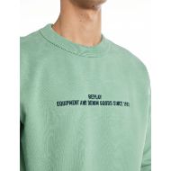 Снимка на REPLAY МЪЖКИ СУИТШЪРТ CREW-NECK BRUSHED COTTON SWEATSHIRT В МЕНТОВО 3