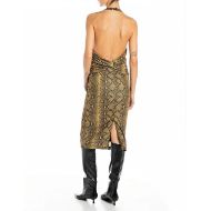 Снимка на REPLAY ДАМСКА SLIM-FIT СРЕДНОДЪЛГА РОКЛЯ С ПРИНТ ЗМИЯ В ОХРА 2