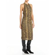 Снимка на REPLAY ДАМСКА SLIM-FIT СРЕДНОДЪЛГА РОКЛЯ С ПРИНТ ЗМИЯ В ОХРА 1
