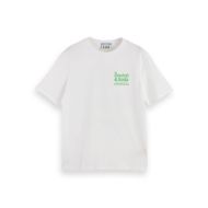 Picture of SCOTCH&SODA MEN'S REGULAR FIT FRONT + BACK AW T-SHIRT IN WHITE 1