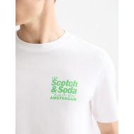 Picture of SCOTCH&SODA MEN'S REGULAR FIT FRONT + BACK AW T-SHIRT IN WHITE 6